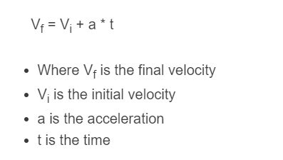 final speed calculator.